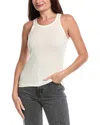 Helmut Lang Ribbed Racerback Tank Top In White