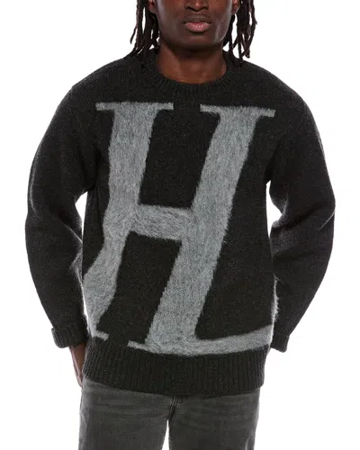 Helmut Lang Rambo Wool-blend Crewneck Sweater In Black