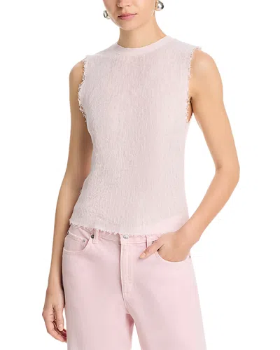 Helmut Lang Raw Edge Knit Top In Neutral