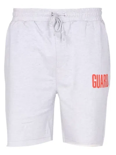 Helmut Lang Raw-hem Guard Shorts In Gray