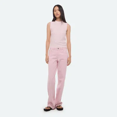 Helmut Lang Raw-edge Tank In Pink
