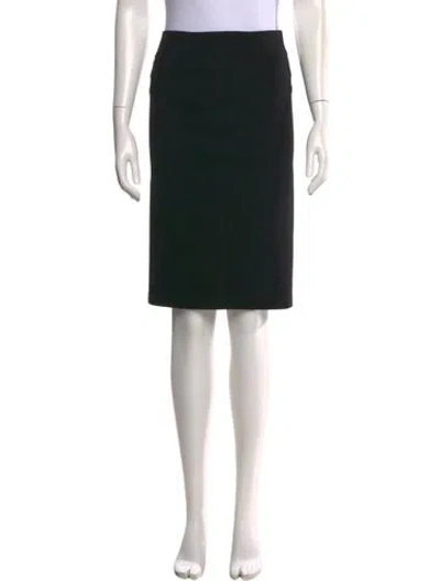 Pre-owned Helmut Lang Raw-edge Trim Knee-length Skirt In Black