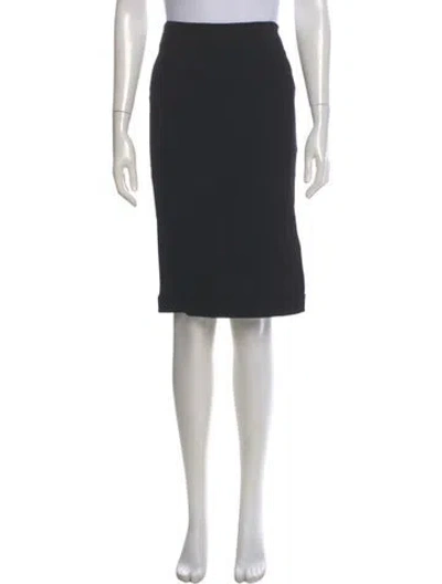 Pre-owned Helmut Lang Raw-edge Trim Knee-length Skirt In Black