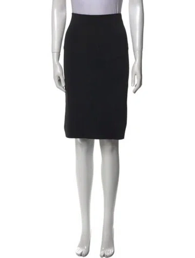 Pre-owned Helmut Lang Raw-edge Trim Knee-length Skirt In Black