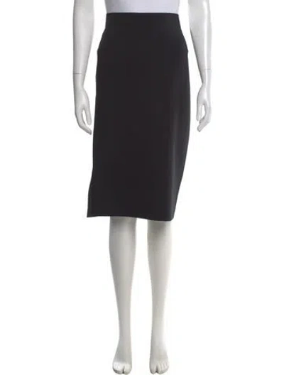 Pre-owned Helmut Lang Raw-edge Trim Knee-length Skirt In Black