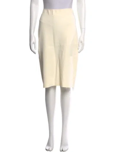 Pre-owned Helmut Lang Raw-edge Trim Knee-length Skirt In Neutral