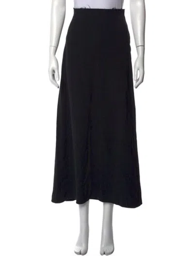 Pre-owned Helmut Lang Raw-edge Trim Long Skirt In Black