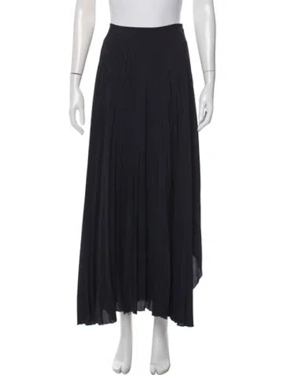 Pre-owned Helmut Lang Raw-edge Trim Long Skirt In Blue
