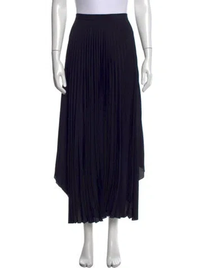 Pre-owned Helmut Lang Raw-edge Trim Long Skirt In Blue