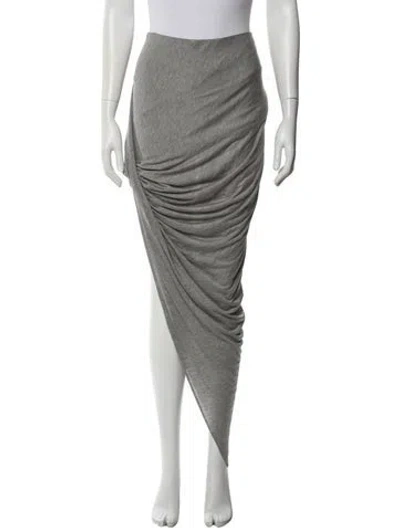Pre-owned Helmut Lang Raw-edge Trim Midi Length Skirt In Gray