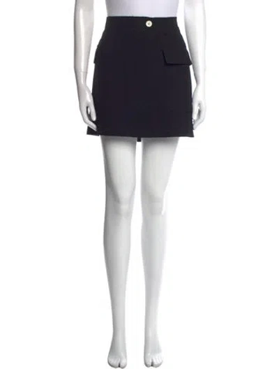 Pre-owned Helmut Lang Raw-edge Trim Mini Skirt In Black
