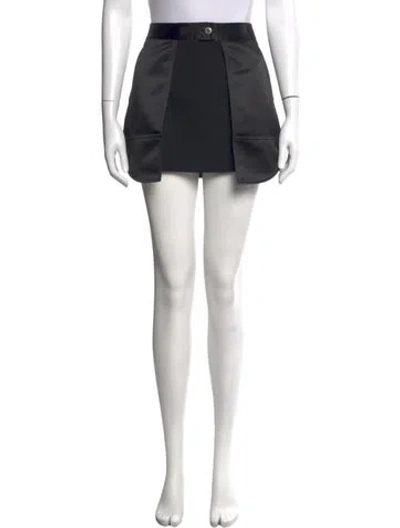 Pre-owned Helmut Lang Raw-edge Trim Mini Skirt In Black