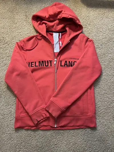 Pre-owned Helmut Lang Red Campaign Hoodie