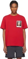 Helmut Lang Men's River Postcard T-shirt In Savy Red - 28o