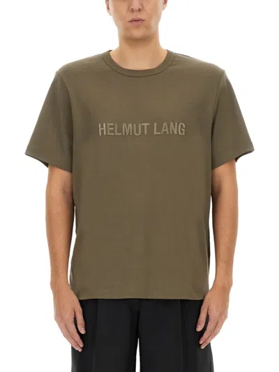 Helmut Lang Regular Fit T-shirt With Tonal Logo Embossing