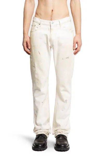 Helmut Lang Painted Low-rise Jeans In White