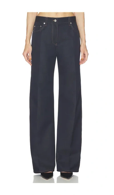 Helmut Lang Relaxed Bootcut Pant In Blue