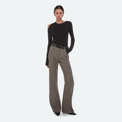 Helmut Lang Relaxed Bootcut Pants In Beige Melange