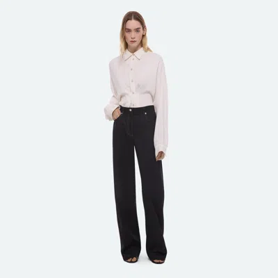 Helmut Lang Relaxed Bootcut Trousers In Black