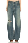 Helmut Lang Relaxed Destroyed Bootcut Jeans In Blue