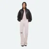 Helmut Lang Distressed High Rise Bootcut Jeans In Matte White In White
