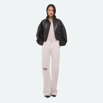 Helmut Lang Relaxed Destroyed Bootcut In White