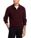Helmut Lang Relaxed Fit Block Knit Wool Polo Sweater In Burgundy