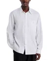 Helmut Lang Relaxed Fit Button Front Shirt In White