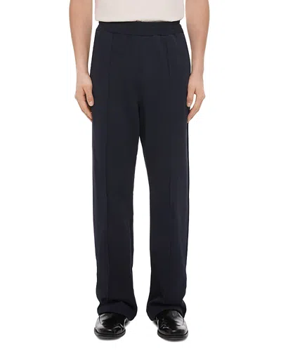 Helmut Lang Relaxed Fit Compact French Terry Logo Sweatpants In Blue