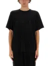 Helmut Lang Relaxed Fit Crew Neck T-shirt With Embossed Logo