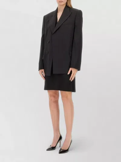 Helmut Lang Relaxed Fit Double Breasted Tailored Jacket In Blue