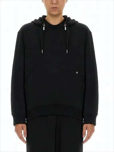 HELMUT LANG RELAXED FIT HOODIE WITH DRAWSTRING HOOD AND KANGAROO POCKET
