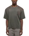 Helmut Lang Relaxed Fit Patch Tee In Green