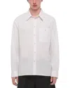 Helmut Lang Relaxed Solid Cotton Button-up Shirt In White