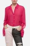 Helmut Lang Relaxed Fit Silk Organza Button-up Shirt