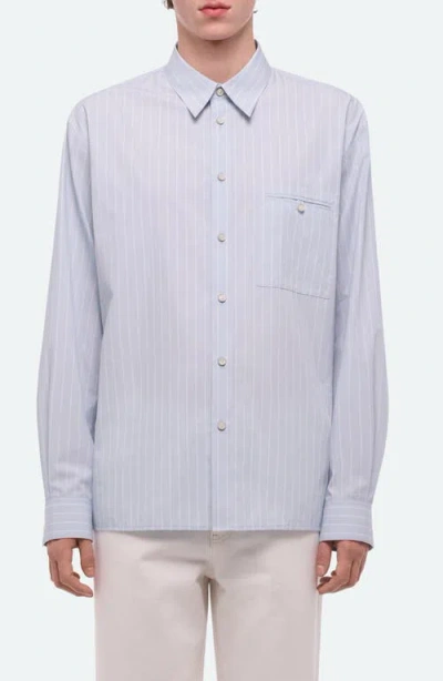 Helmut Lang Relaxed Fit Stripe Button-up Shirt In Multi