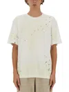 Helmut Lang Relaxed-fit T-shirt With Unique Splatter Print In Neutral