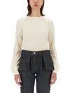 Helmut Lang Relaxed-fit Wool And Silk Blend Top In Neutrals