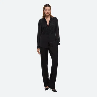 Helmut Lang Relaxed Lace Shirt In Black