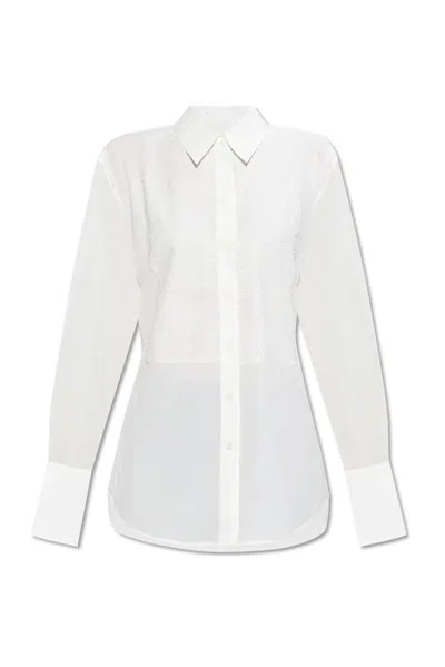 Helmut Lang Relaxed Lace Shirt In White