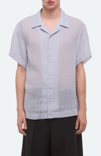 Helmut Lang Relaxed Linen Camp Shirt In White