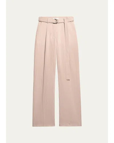 Helmut Lang Relaxed Pleated Trousers In Pink