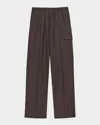 Helmut Lang Relaxed Pull-on Cargo Trousers In Brown