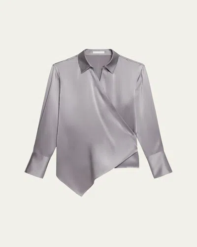 Helmut Lang Relaxed Silk Wrap Shirt