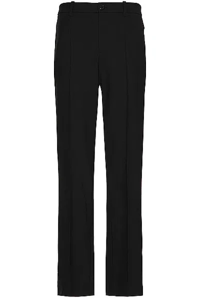 Helmut Lang Relaxed Tropical Wool Trouser In Black
