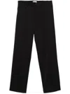 Helmut Lang Black Relaxed Wool Trousers In Black