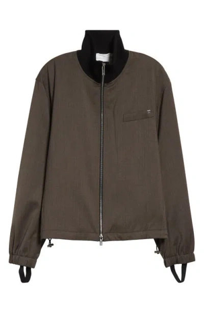 Helmut Lang Men's Wool Full-zip Bomber Jacket In Light Brown Melange - 21g
