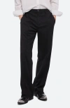 Helmut Lang Relaxed Virgin Wool Trousers In Black