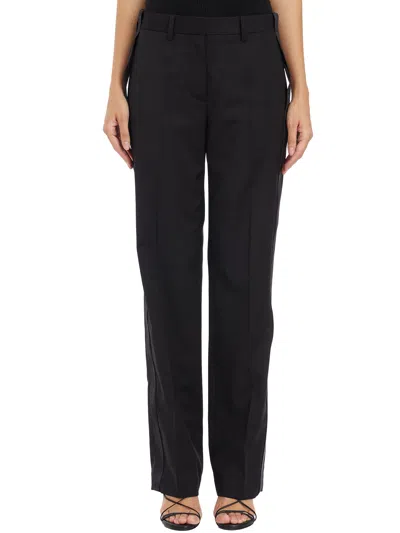 Helmut Lang Relaxed Wool Pants In Black