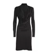 Helmut Lang Liquid Jersey Cowl-neck Dress In Black